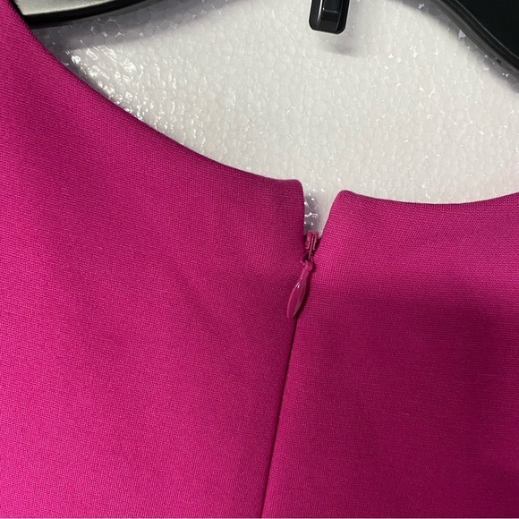 Lands End Sheath Dress Women 12 Pink Cocktail Midi Scope Neck Sleeveless Casual - Picture 6 of 8